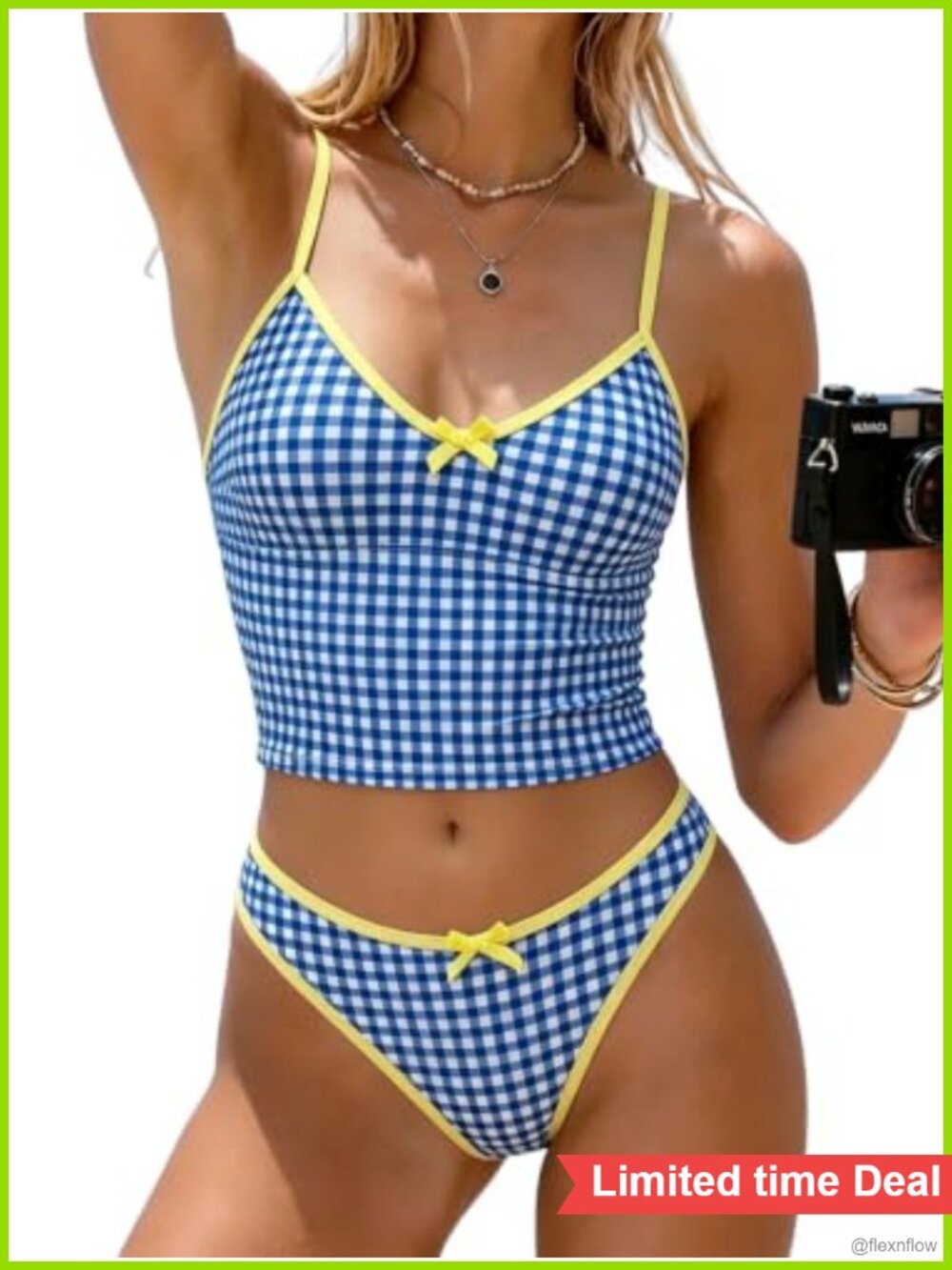 Women's Tankini Swimsuit Set Tummy Control High Cut Cheeky